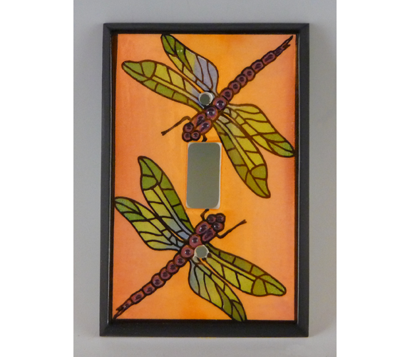 All Fired Up - Single Switch Plate, Dragon Fly